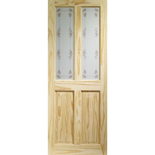 Internal Knotty Pine Victorian with Bluebell Glass