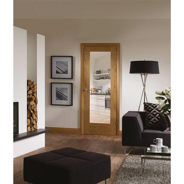 Internal Oak Pattern 10 Door with Clear Glass