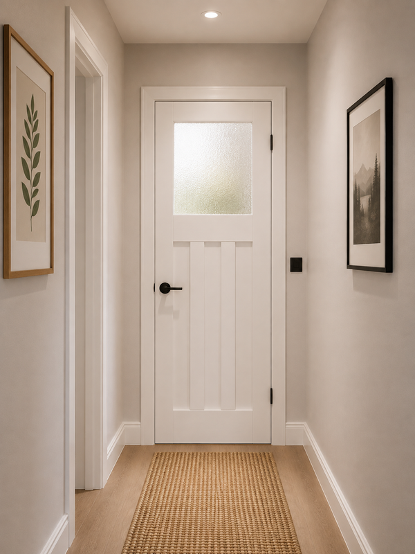 Internal White Primed DX Door with Obscure Glass