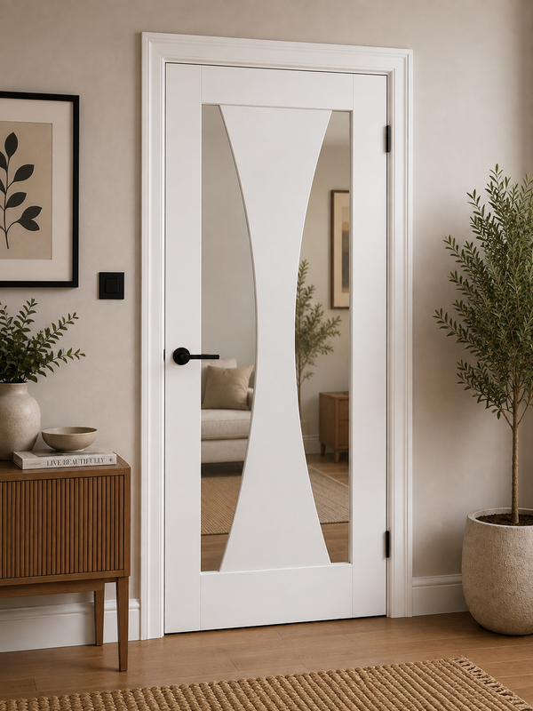 Internal White Primed Verona with Clear Glass