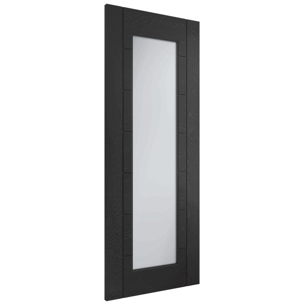 Internal Black Fully-Glazed Door with Clear Glass - Palermo