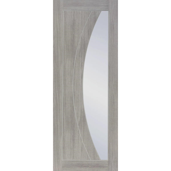 Internal Laminate White Grey Salerno with Clear Glass