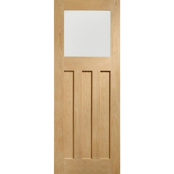 Internal Oak Pre-finished DX Door with Obscure Glass