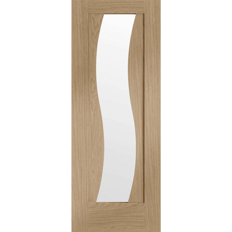 Internal Oak Pre-Finished Florence Door with Clear Glass