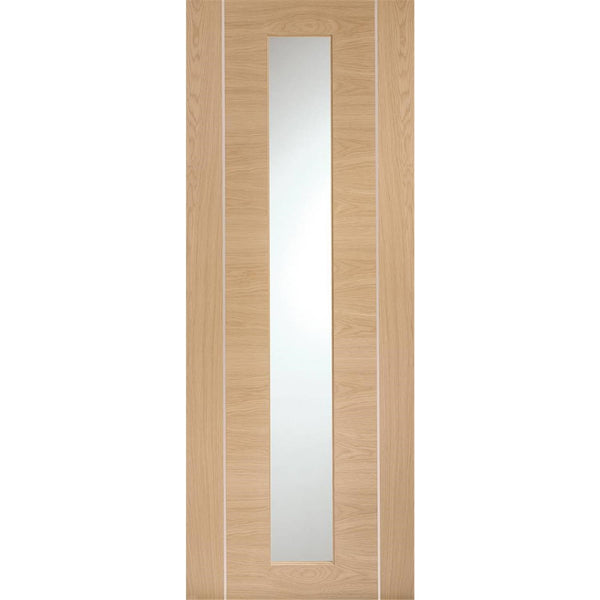 Internal Oak Pre-Finished Forli Door Clear Glass