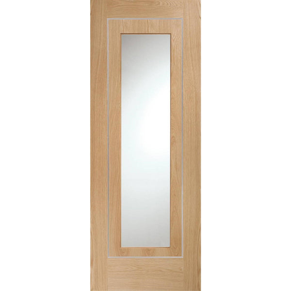 Internal Oak Pre-Finished Varese Door with Clear Glass