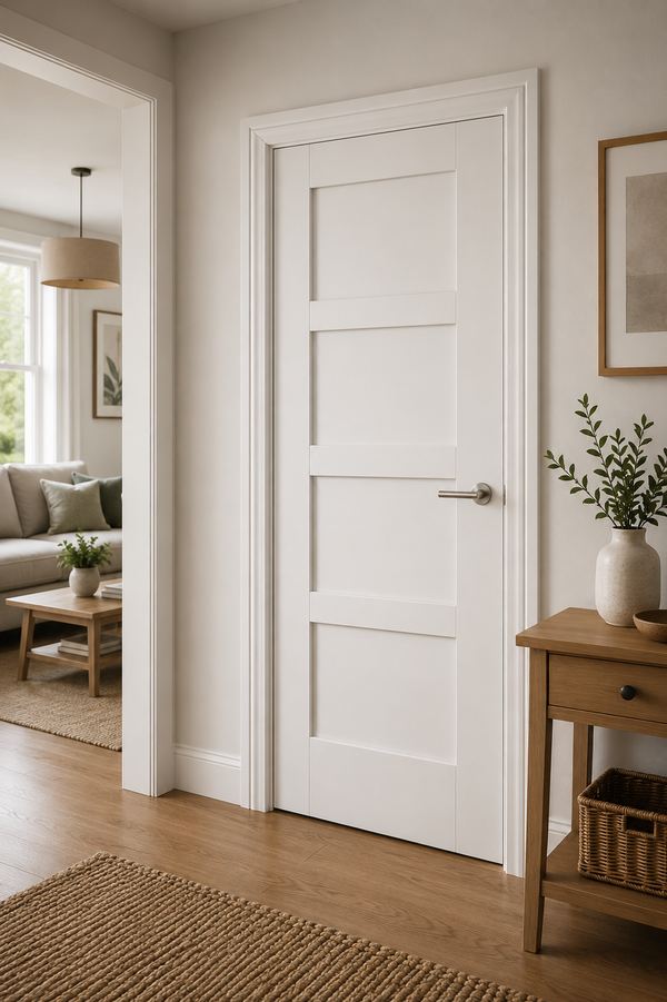 Shaker 4 Panel Internal White Primed Door