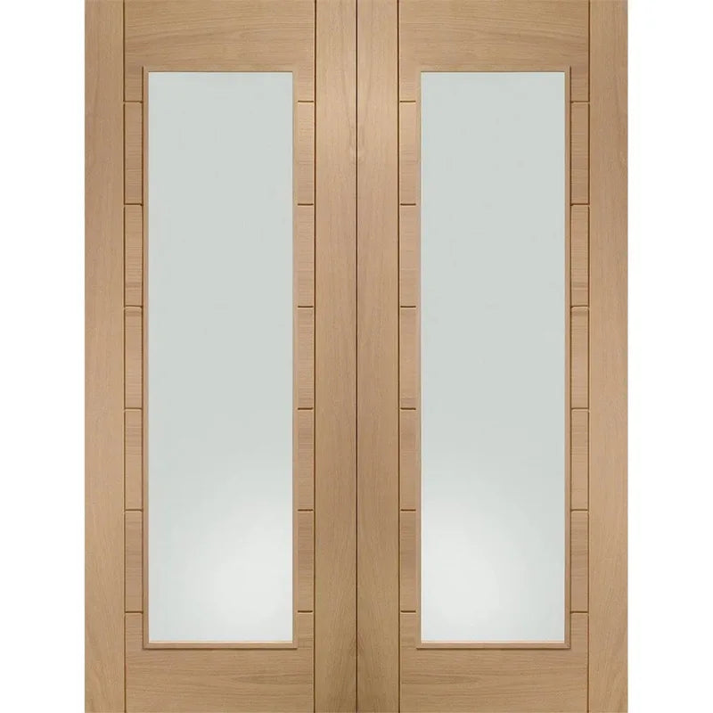 Glazed oak Palermo door pair