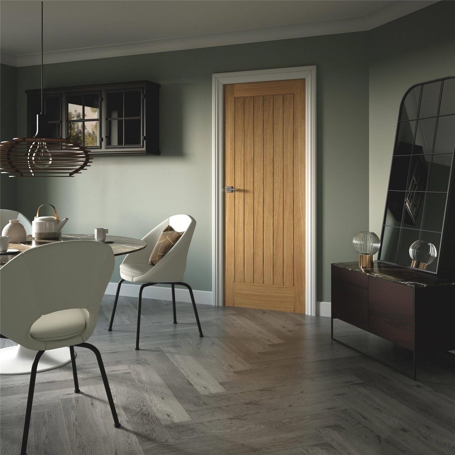 Suffolk Essential Pre-Finished Internal Oak Fire Door