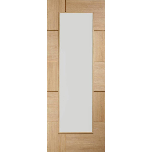 Internal Oak Ravenna Door with Clear Glass