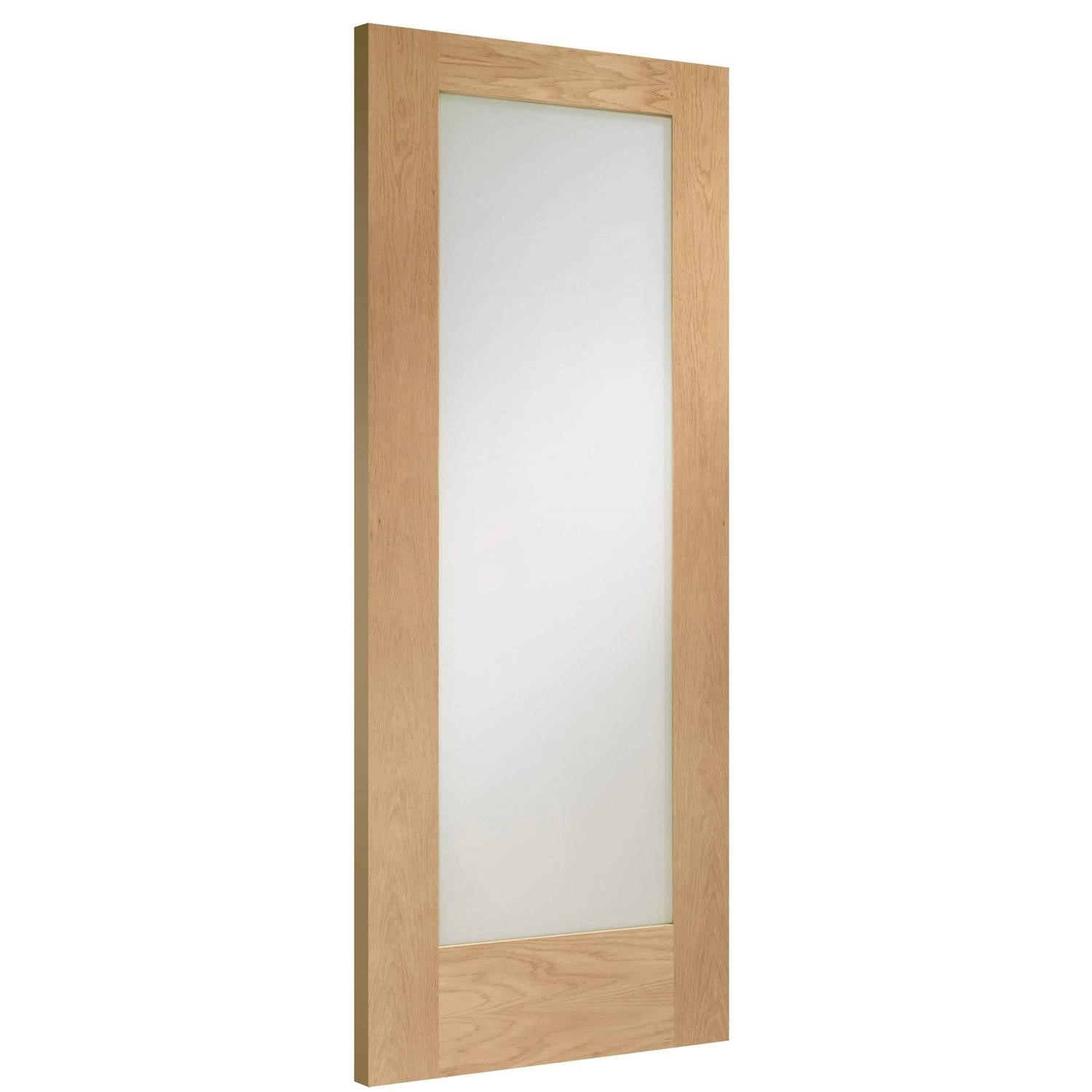 Internal Oak Pre-Finished P10 Fire Door with Clear Glass