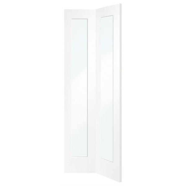 Internal White Primed Pattern 10 Bi-Fold with Clear Glass