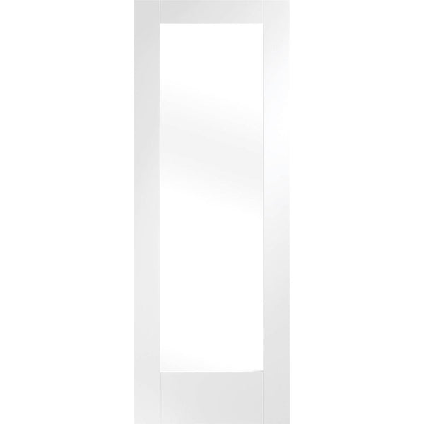 Internal White Primed Pattern 10 Fire Door with Clear Glass