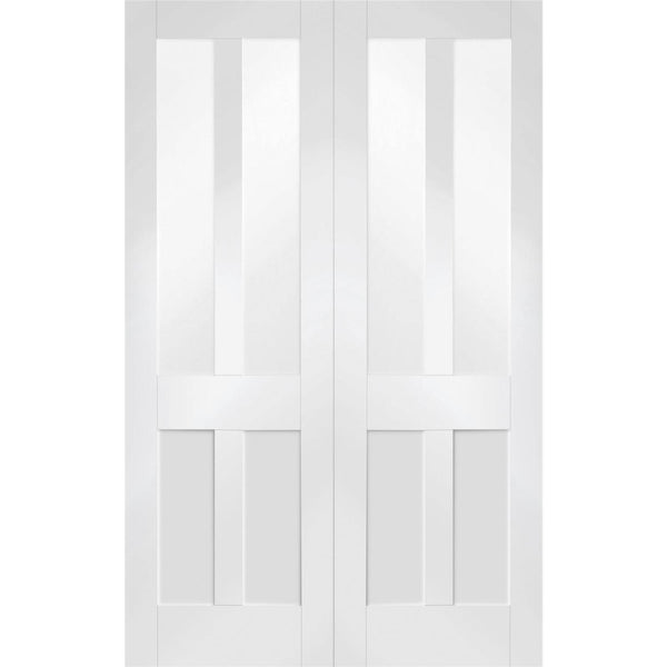Internal White Primed Malton Shaker Pair with Clear Glass