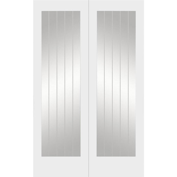 Internal White Primed Suffolk 1L Pair (Clear Etched Glass)
