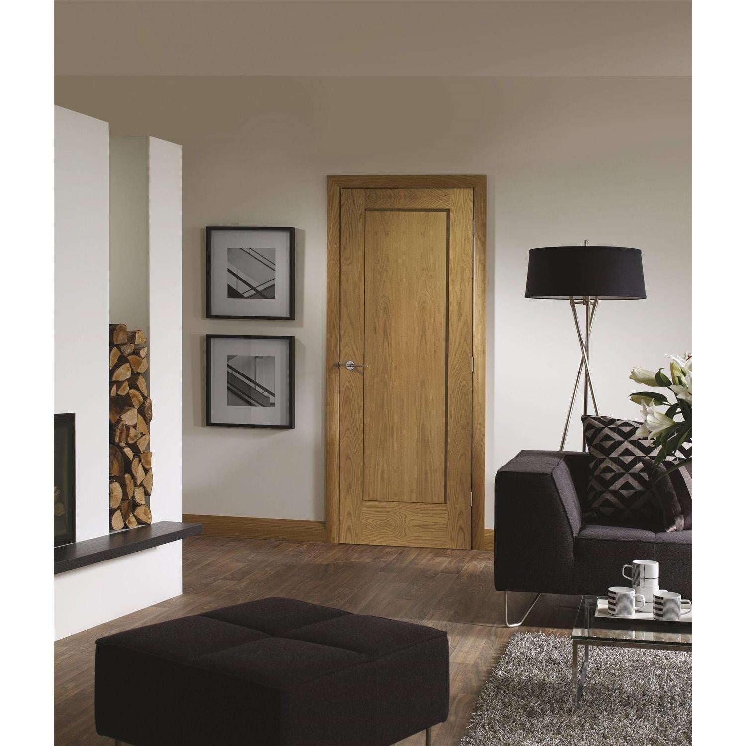 Internal Oak Pattern 10 Fire Door
