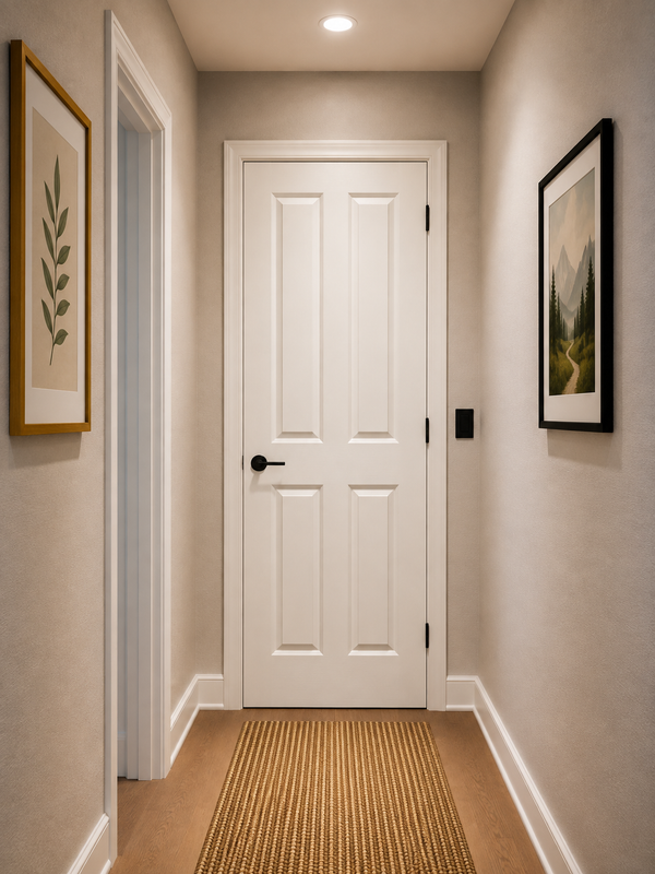 Internal Pre-finished White Moulded Victorian 4 Panel Door