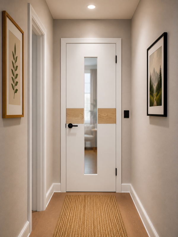 Internal White / Oak Pre-Finished Asti with Clear Glass