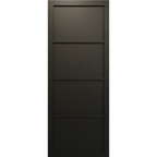 Internal Black Laminate Brent 4 Panel FD30 Fire Door Pre-Finished