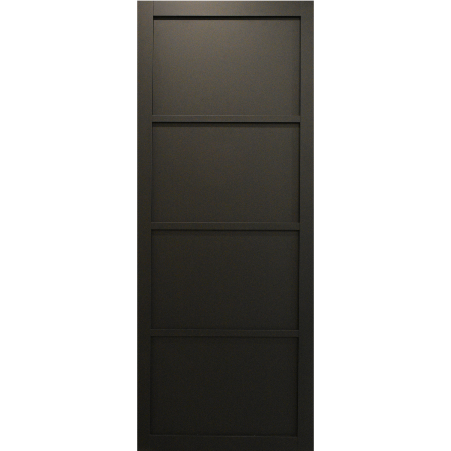 Internal Black Laminate Brent 4 Panel Door Pre-Finished