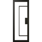 Internal Black Laminate Foundry Door with Clear Glass Pre-Finished