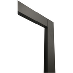 Internal Black Laminate Haringey Door with Clear Glass Pre-Finished
