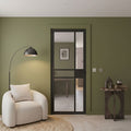 Internal Black Laminate Milton 5 Lite Door with Clear Glass Pre-Finished