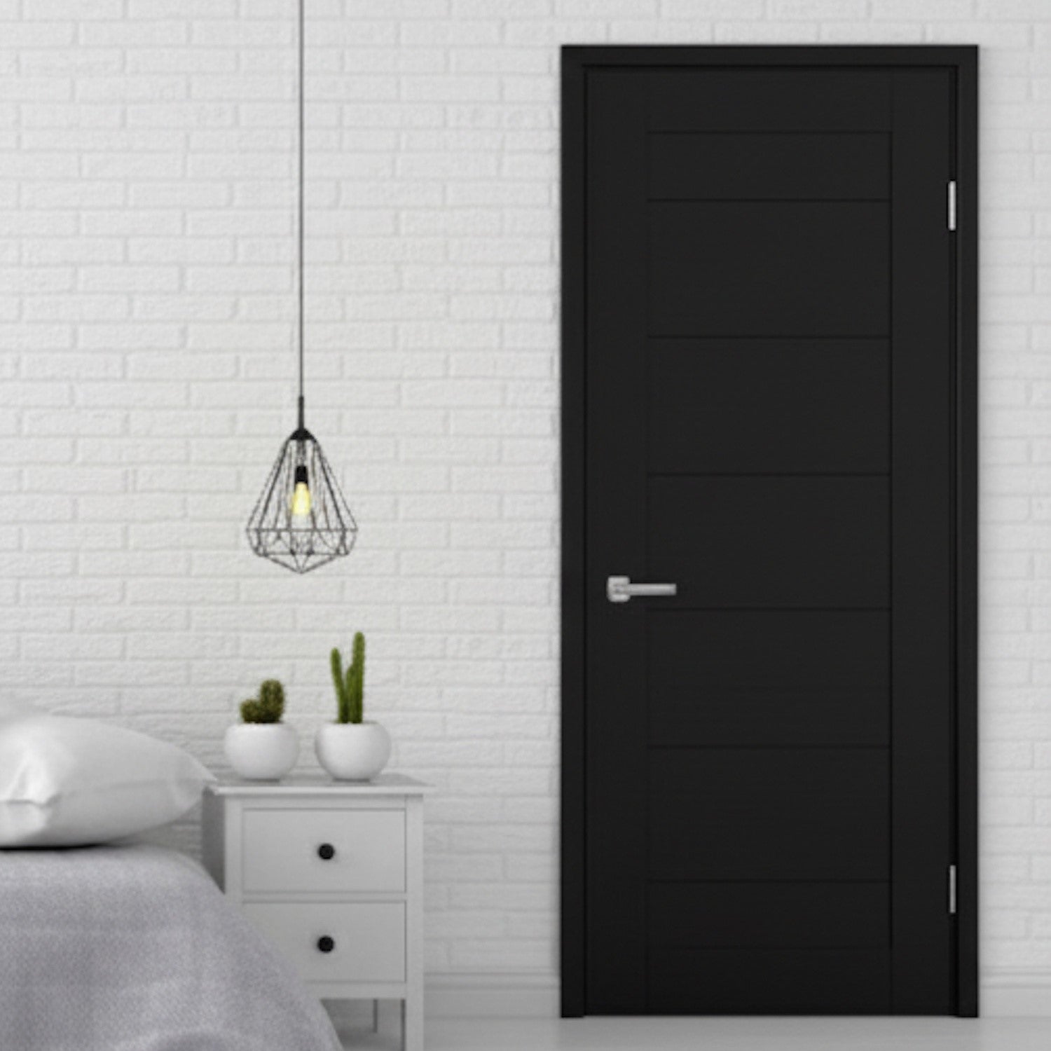 Internal Black FD30 Fire Door - Palermo