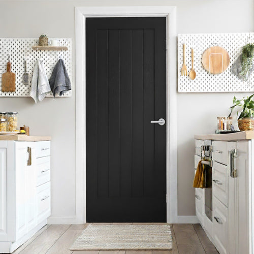 Internal Black Cottage Door - Suffolk