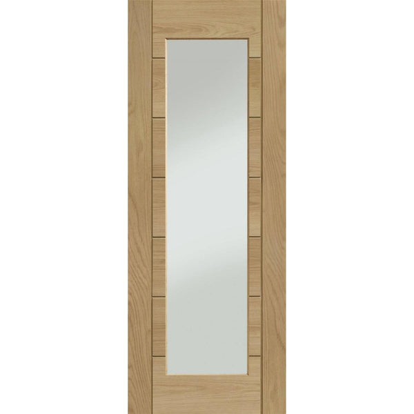 Palermo Original 1 Light Internal Oak Fire Door with Clear Glass (wide)