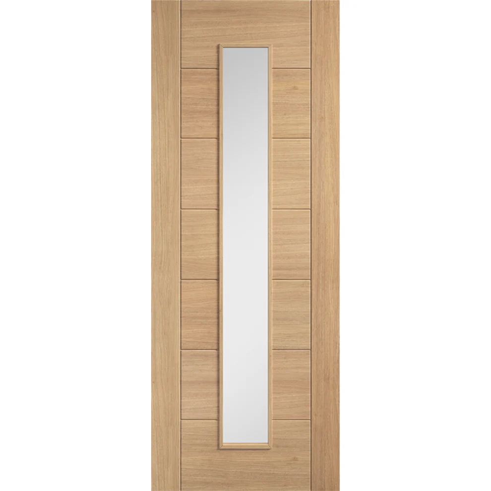 Prefinished Oak Carini Glazed Long Light Internal Door