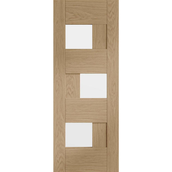 Internal Oak Pre-Finished Perugia Door with Clear Glass