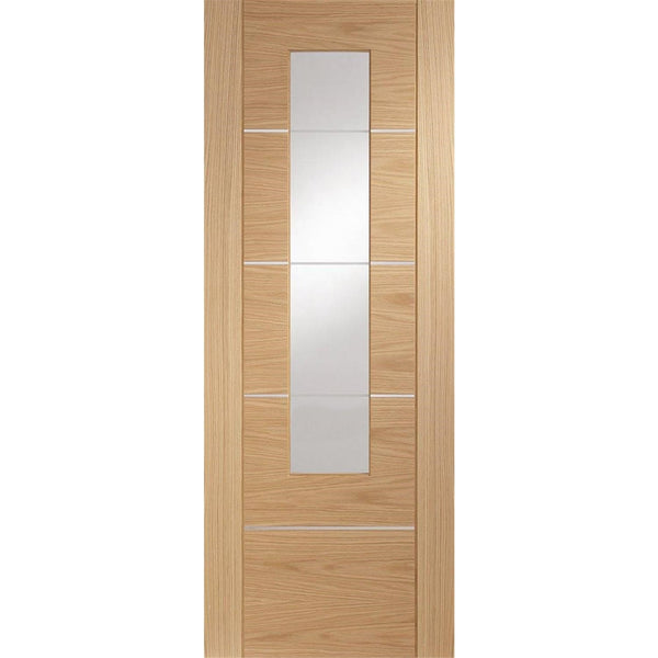 Internal Oak Pre-Finished Portici Door with Clear Glass
