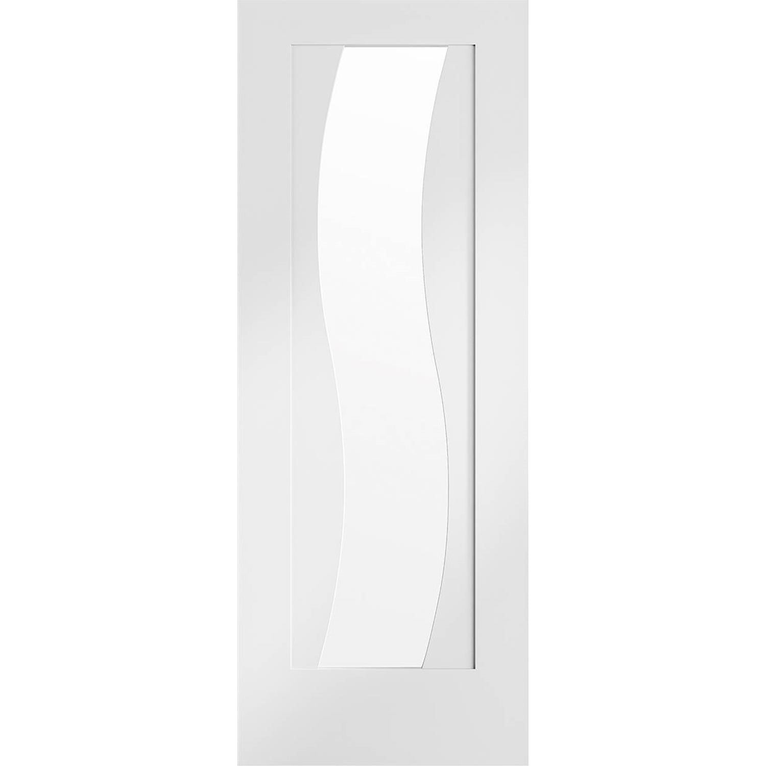 Pre-Finished Internal White Florence Door with Clear Glass