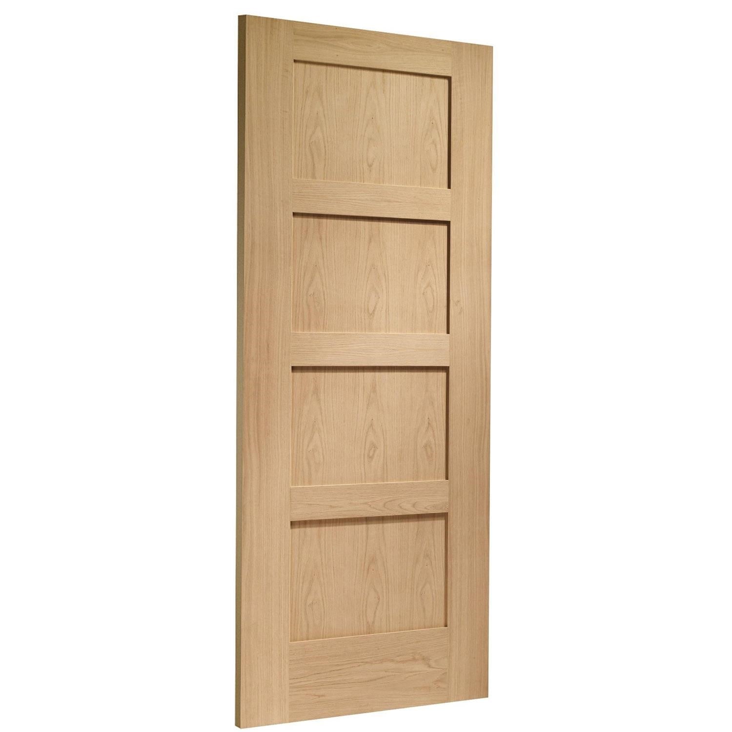 Internal Oak Pre-Finished Shaker 4 Panel Fire Door