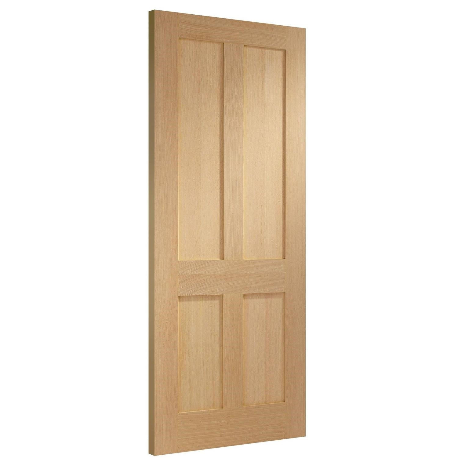 Internal Oak Pre-finished Victorian Shaker 4 Panel Fire Door