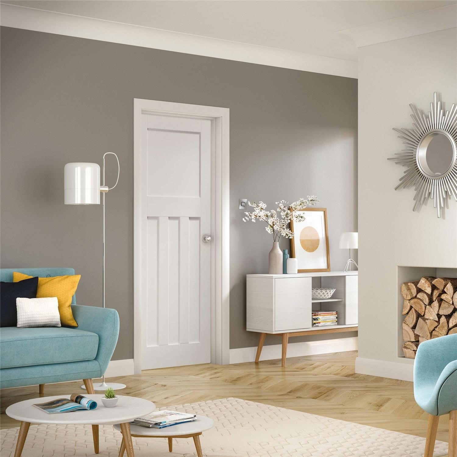 Internal White Primed DX Fire Door