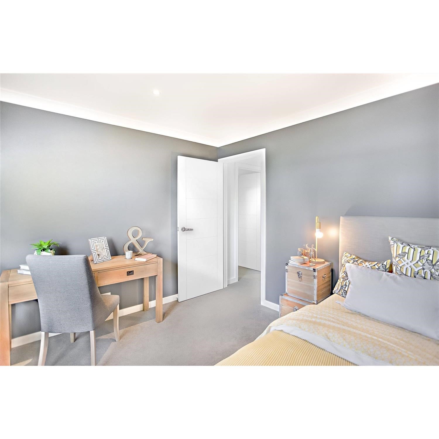 Palermo Internal White Primed Fire Door