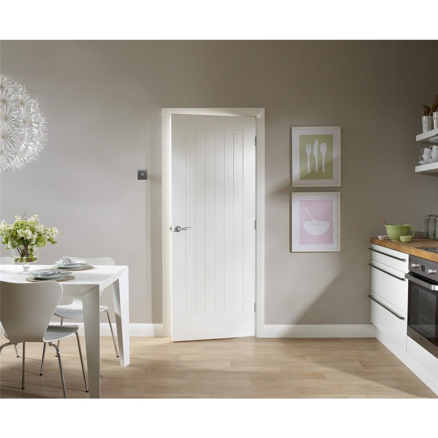 Internal White Primed Suffolk Fire Door
