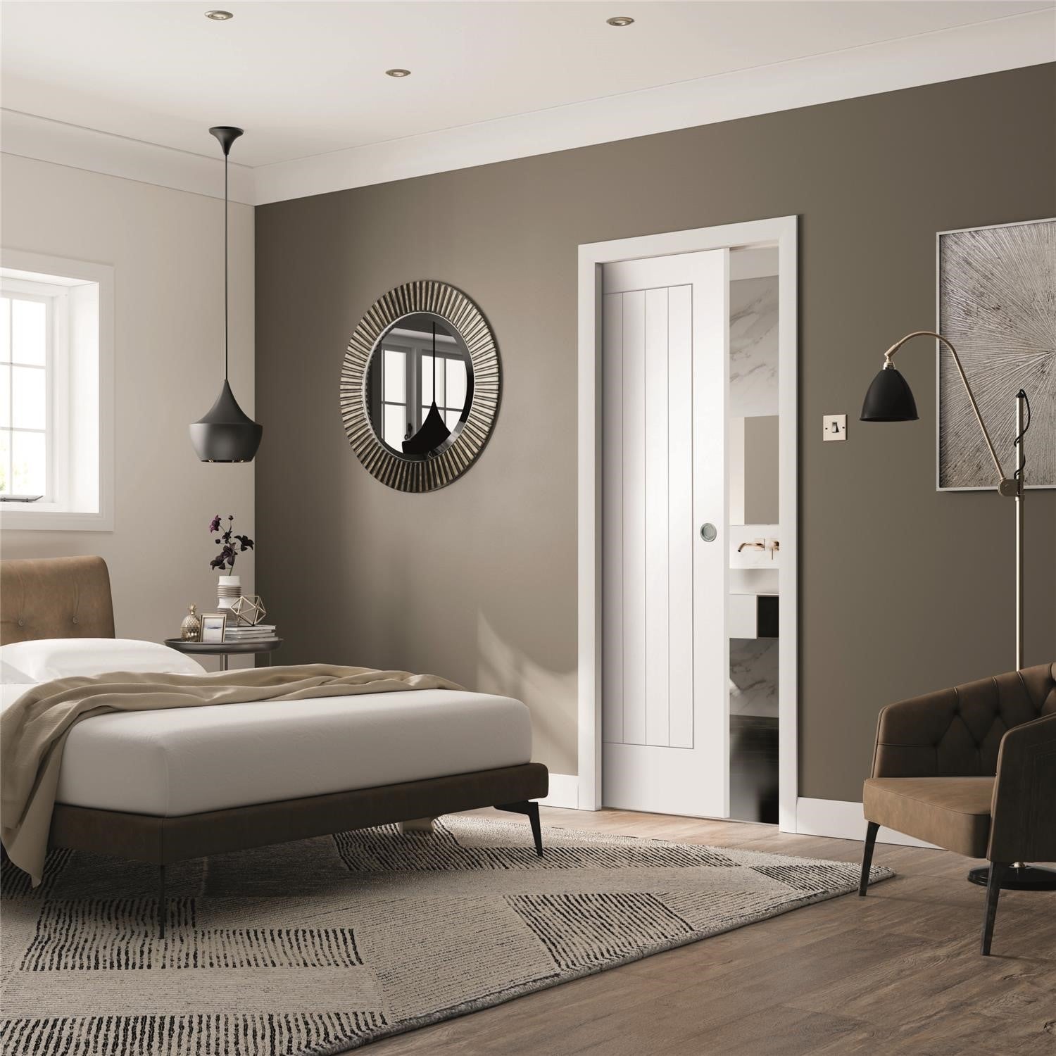 Internal White Primed Suffolk Fire Door