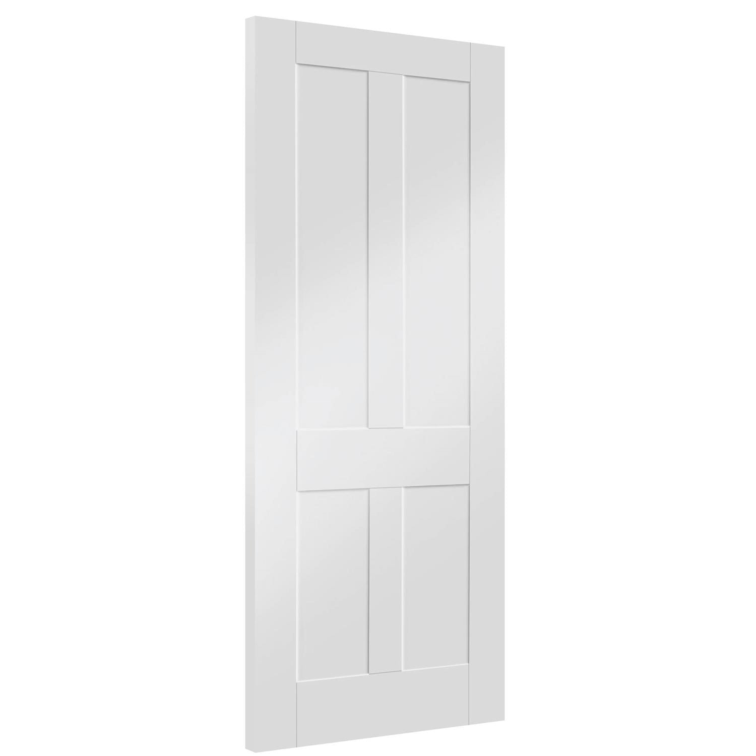 Internal White Primed Victorian Shaker Fire Door