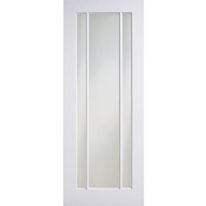 White Primed Langdale Frosted Glass Internal Door