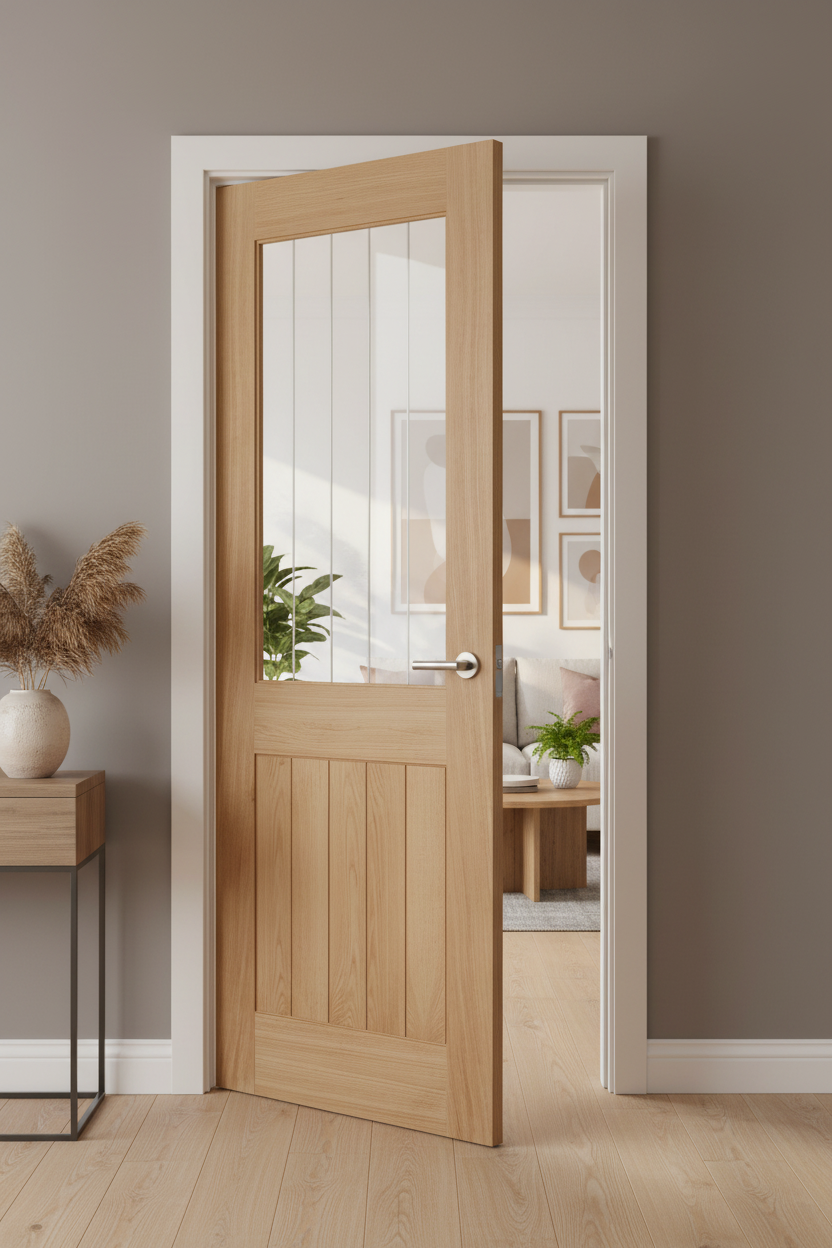 Oak Belize Door Open in Full Wall
