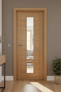 Oak Carini Long Light Internal Door Closed