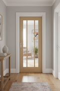 Oak Langdale Clear Glass Door in Home Setting