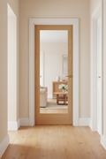 Oak Shaker 1 Light Clear Door in Home Setting
