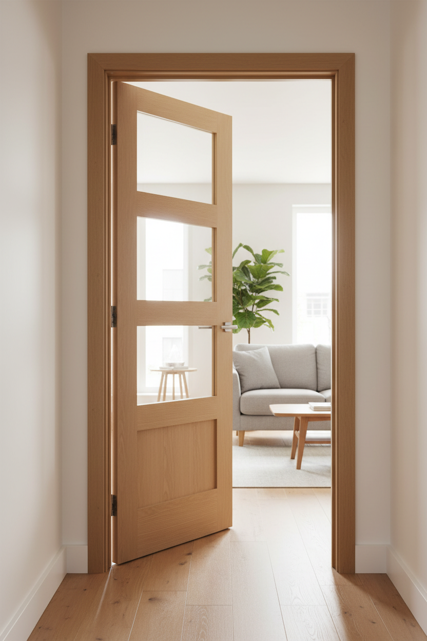 Oak Shaker 3L 1P Door Open - Improved