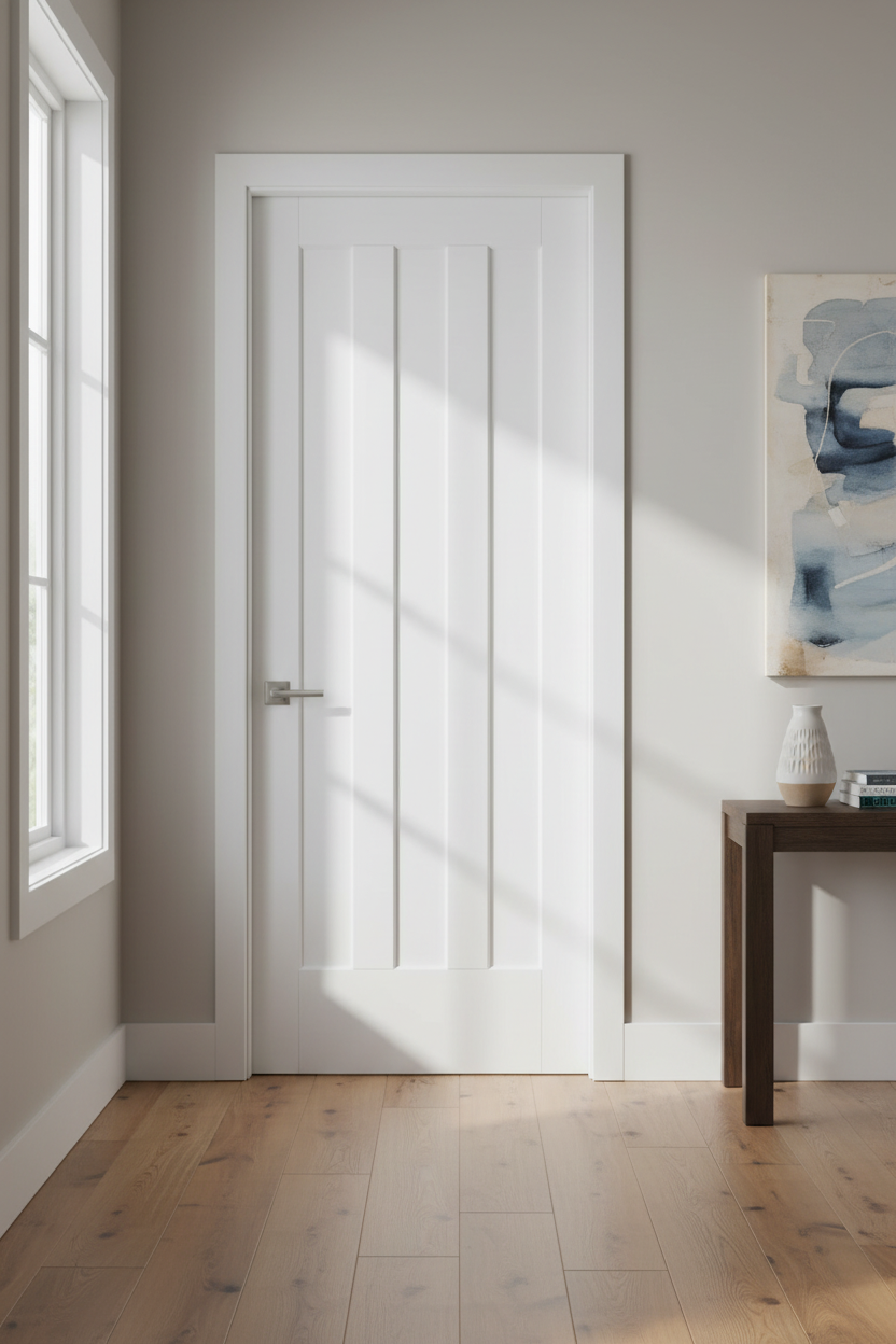 White Aston panel door in modern interior
