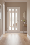 White oak door in modern interior