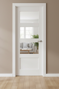 White Shaker 3-Light 1-Panel Door Closed - Corrected